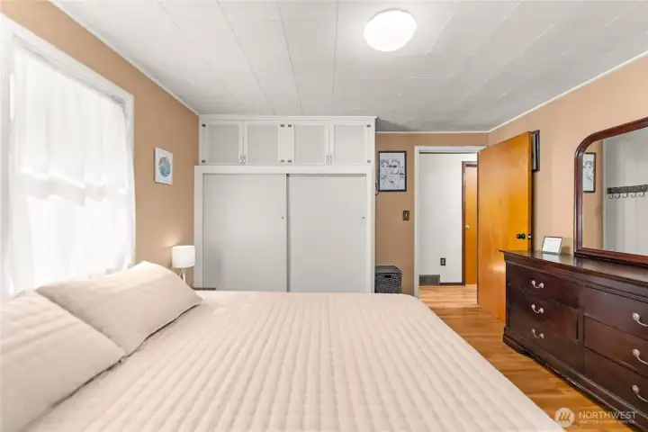Primary bedroom adjacent to bathroom Primary bedroom adjacent to bathroom