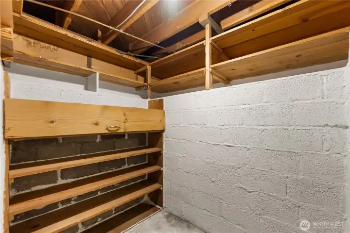 Wine storage or root cellar, take your pick! Wine storage or root cellar, take your pick!