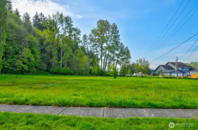 Nice, level acreage in city, with city amenities at the street.