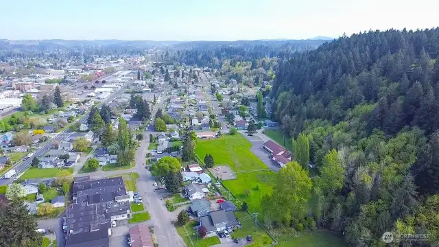 View of neighborhood and the Seminary Hill area to the Right of photo