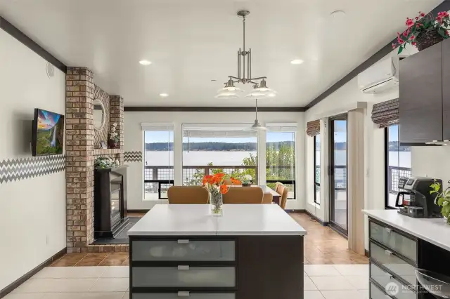 Lake views from the kitchen