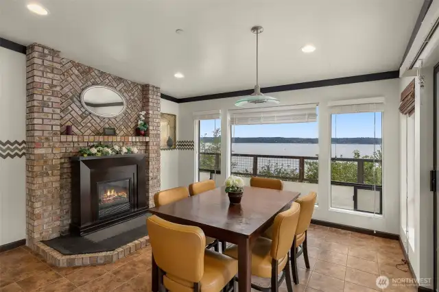Lake views from the dining area
