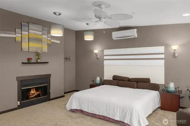 Primary suite has a gas fireplace as well