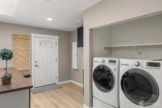 Spacious laundry room