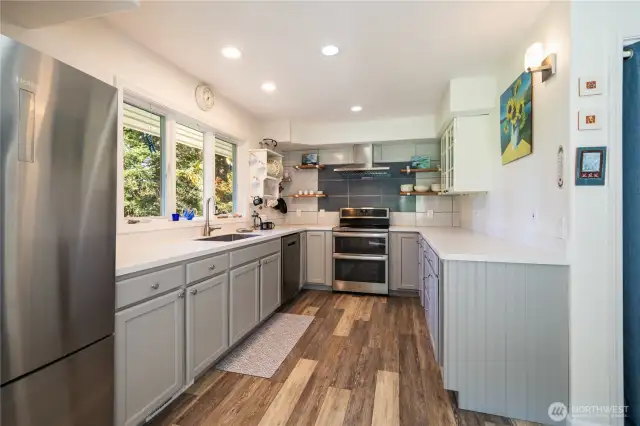 The kitchen was completed remodeled. All appliances stay.