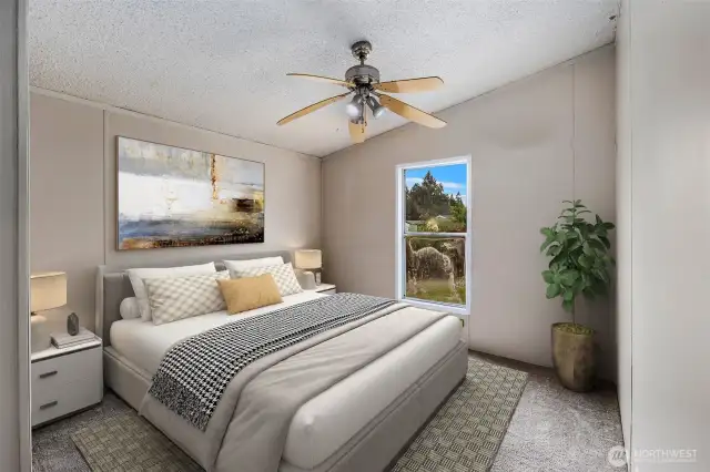 Bedroom 1 - virtually staged