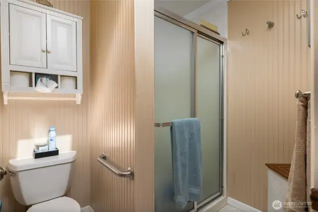 Large walk-in shower...