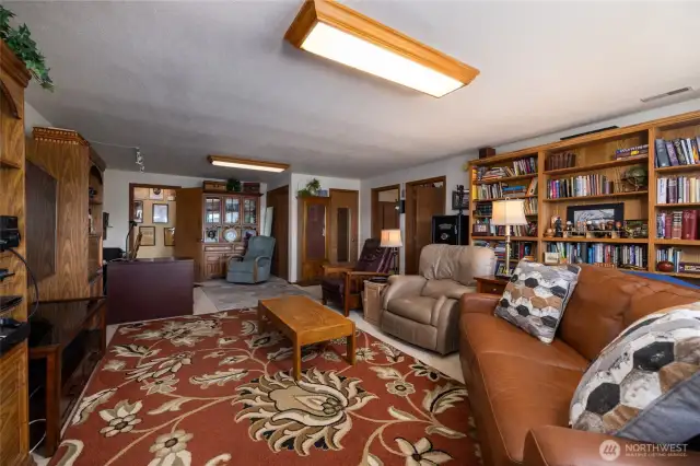 Lower level great room with access to 2nd and 3rd bedrooms...