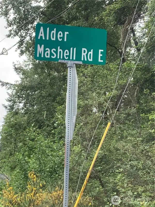 To find the property from the north, go through Eatonville, then left on Center St for 6.1 miles and turn left on Alder Mashell Rd E, which is the last road on the left before Alder Lake.