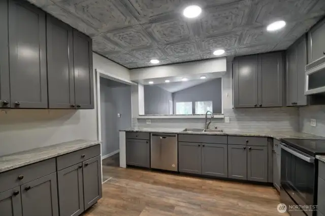 Kitchen open to family room