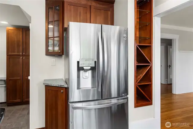 Tons of cabinet space tucked in everywhere.