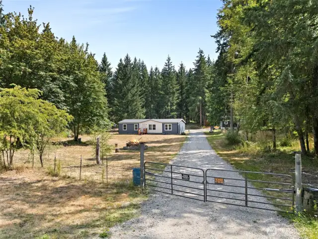 Electric, remote operated gated entry.