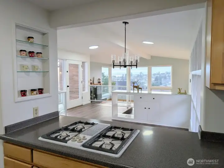 Looking from the Kitchen towards DR/LR & View