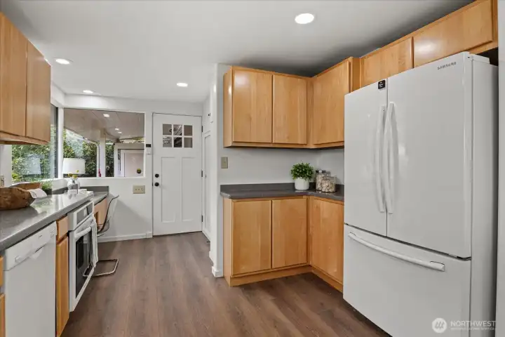 From Kitchen to garage breezeway