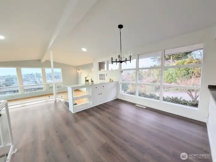 Large Dining Area Looking towards the Olympics