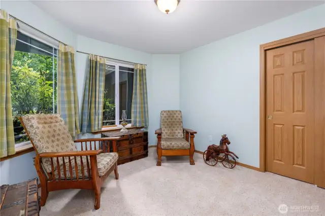 Bedroom being used as a den