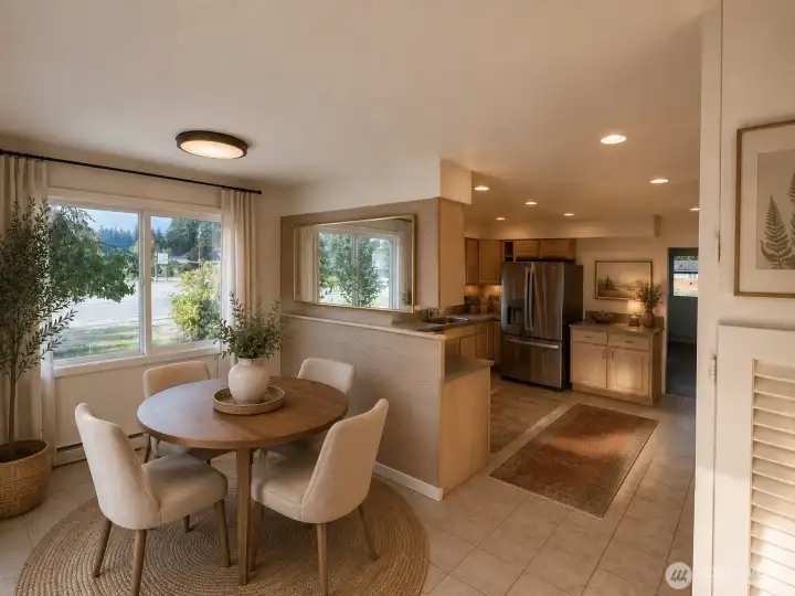Virtually Staged breakfast nook