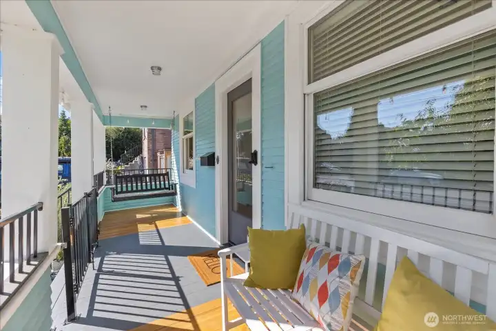 Who doesn't love a porch swing?