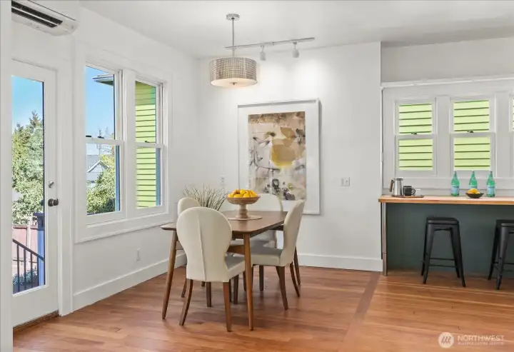 Light filled dining area
