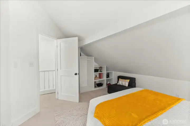 Built in shelves for storage