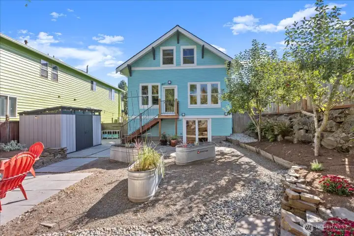 The house looks just as beautiful from the back