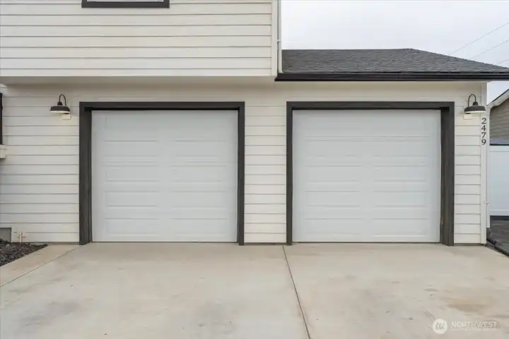 Attached two car heated garage.