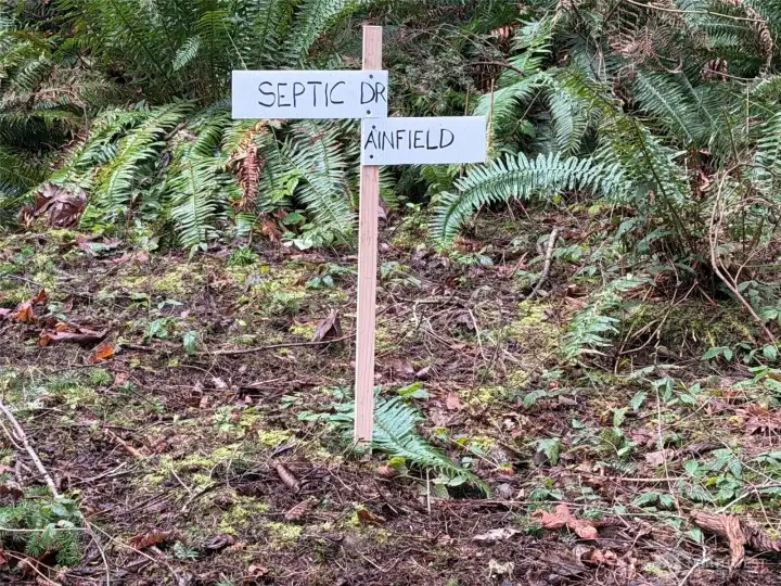 Approximate drainfield location.