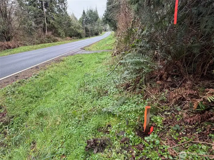 NE corner by Twin Spits road.