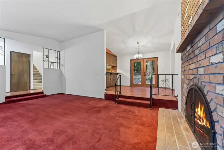 Freshly painted interior view of the living room