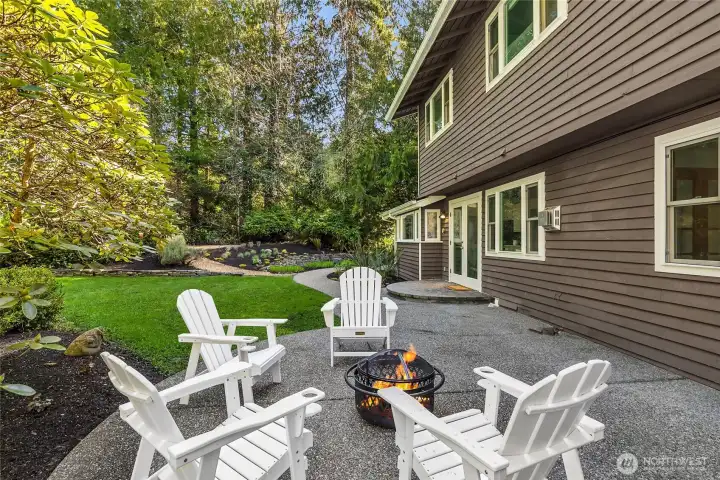 Landscape design by KIA MICAUD. The perineals are just now thinking of coming into bloom.