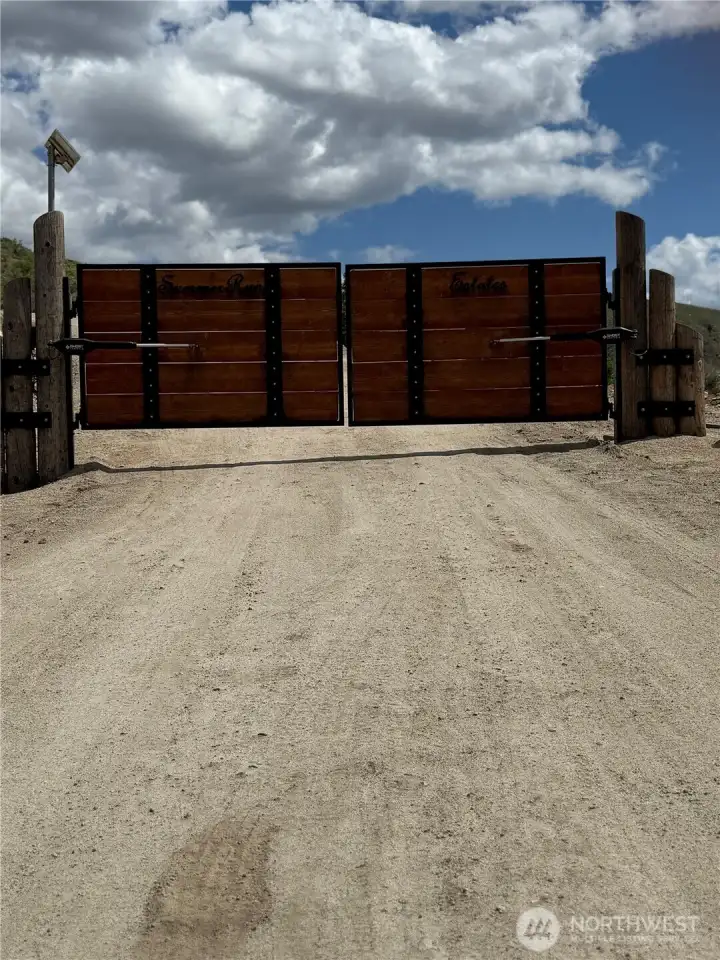 Welcome to Summer Run Estates...the mailbox on the left of the gate, is the key box for entering the code.