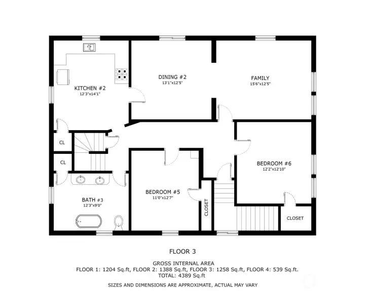 Second Floor/2nd Apartment with 2nd Kitchen