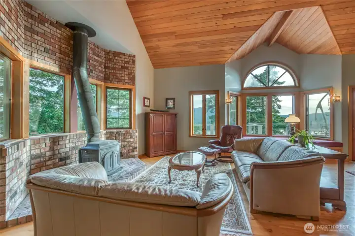Living room and views