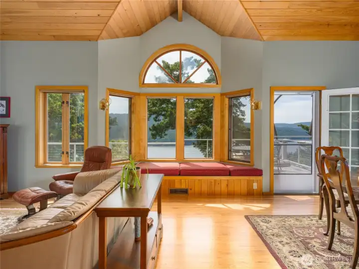 Living room with window seat