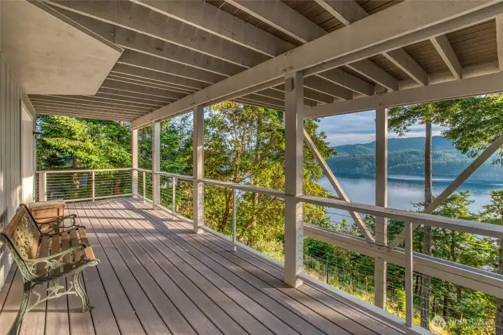 Lower deck off of primary bedroom