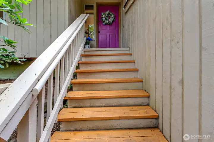 Entry is warm and inviting.
