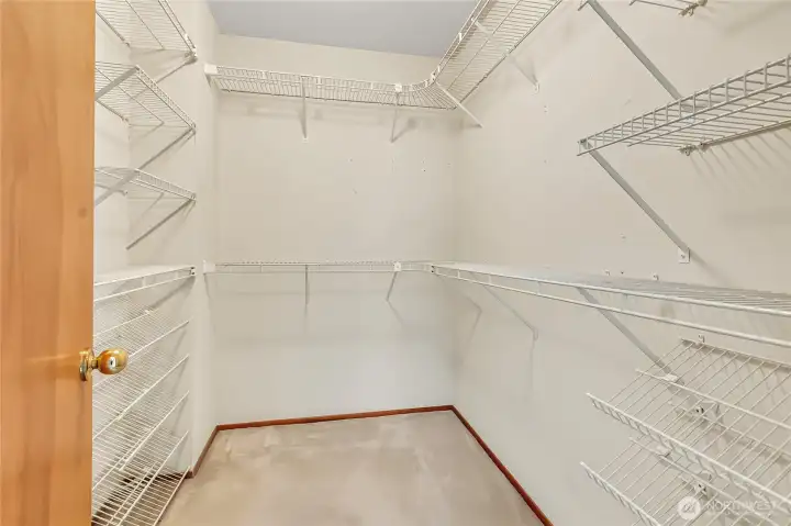 Now this is a closet!  Large, spacious and ready to move into!