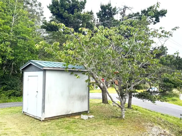 Small storage shed for crab/clam gear Small storage shed for crab/clam gear