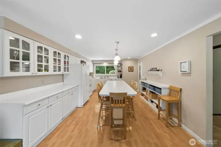 Tons of counter and cabinet space here.