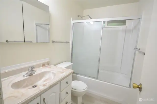 Bathroom has new tub and shower. New flooring too. Clean and move-in ready.