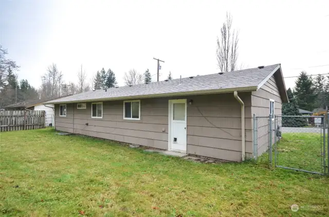 Vinyl double pane windows throughout.