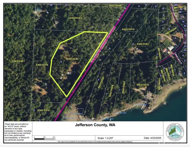 Aerial site outline
