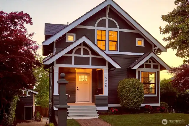 Breathtaking Craftsman masterpiece completely redesigned with expansive private drive and 2-car garage with separate 200 sq ft studio.