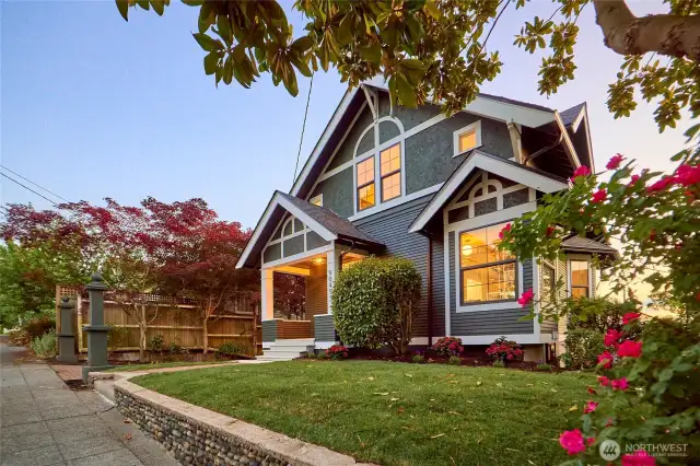 Stately presence with defined architectural features.