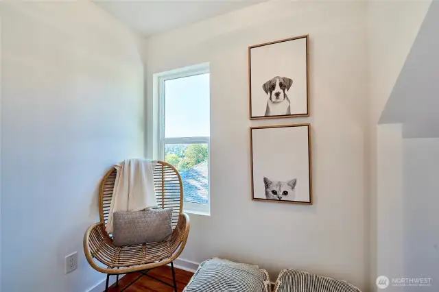 3rd bedroom with skylights and large windows makes this a beautiful, bright space.