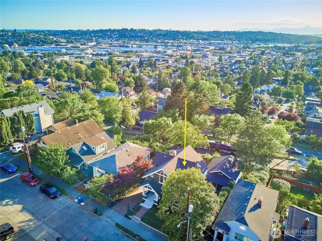 Ideal location perched high above on Phinney Ridge overlooking Ballard.
