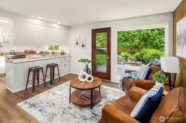 Family room looking out to the garden