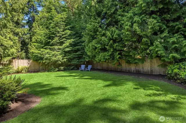 View of the back yard facing southeast