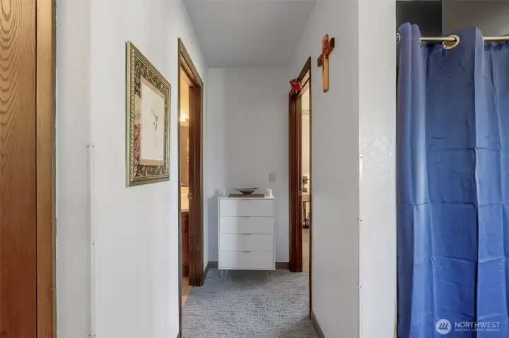 Hallway to Bath and Bedroom