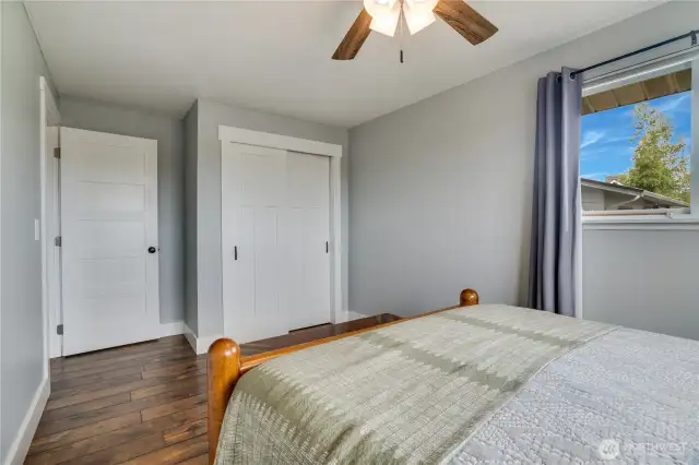 Upgraded doors and refined millwork elevate the home’s design, adding a polished, contemporary edge that enhances its timeless mid-century charm.
